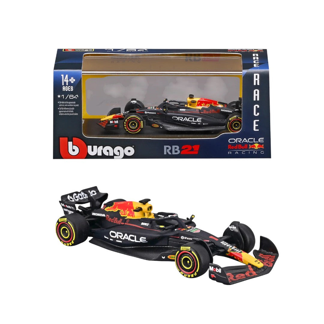 Bburago 1:64 Oracle Red Bull Racing RB21 #1 Max Verstappen Bahrain GP 2025 Diecast Formula 1 Car