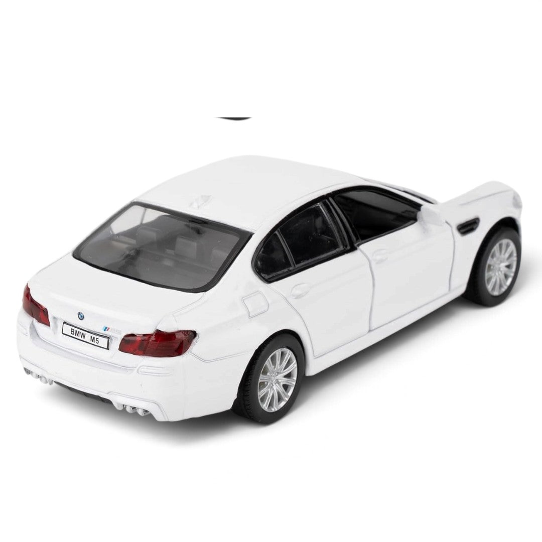 RMZ City 1:32 Scale BMW M5 Die-Cast Model Car – White & Metallic Blue | Collectible Luxury Sports  with Opening Doors 2 Colour Variants