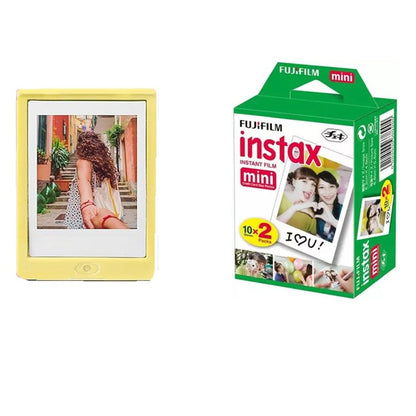 Accessories Bundle - Macaron Coloured Fridge Magnetic Photo Frame + 20 Photo Shot - For Fujifilm Instax Mini 12