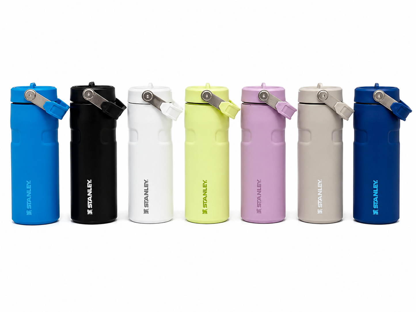 Stanley IceFlow Flip Straw Water Bottle 16oz (473ml) Vacuum Insulated Stainless Steel Water Bottle – Blue