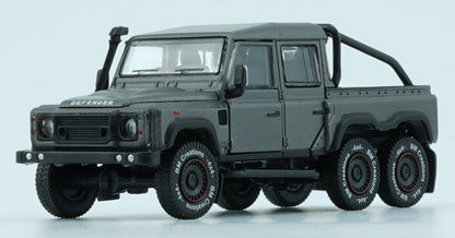 BMC 1/64 Land Rover 2016 Defender 110 Pick Up -6x6 Acc Pack - Dark Grey Silver (RHD)