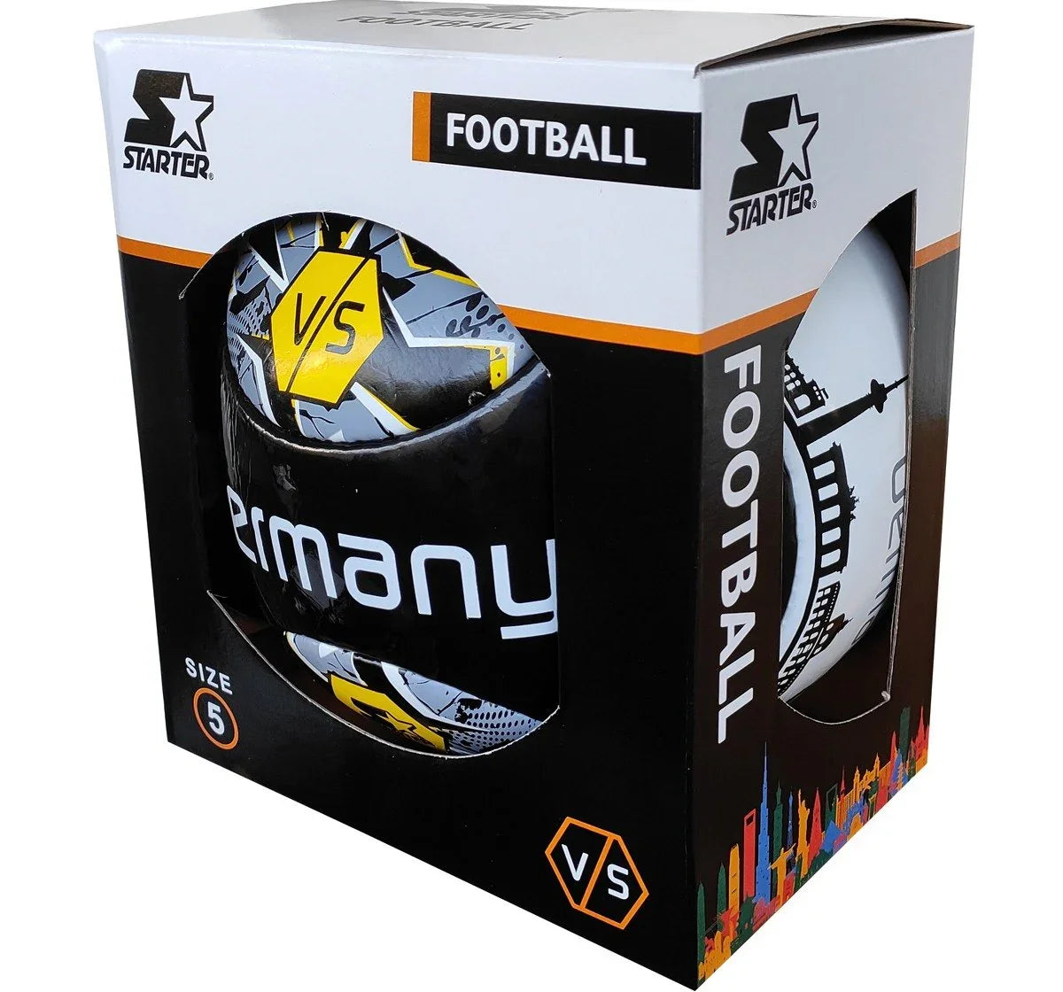 Starter Country Football L3 Size 5 – Germany Edition | Hand-Stitched Professional Soccer Ball