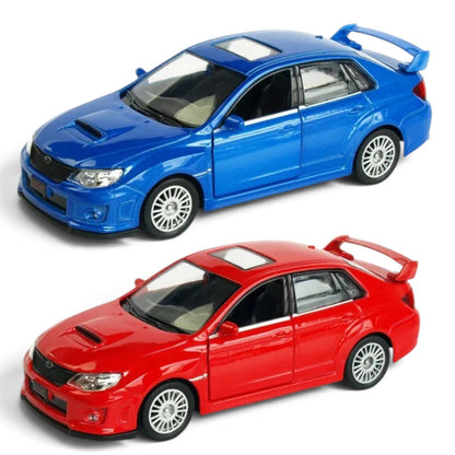 RMZ City Subaru WRX STI 1:32 Scale Die-Cast Model Car - Sports Sedan Collectible with Opening Doors, Pull-Back Action – 2 Colour Variants