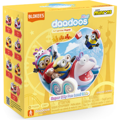 Blokees Minions Super Silly Fun Land Ride Daadoos Refrigerator Magnet | Official Licensed Collectible Fridge Magnet Figure