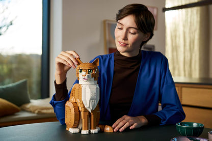 LEGO 21376 Ideas Orange Cat Building Set (1755 Pieces) | Collectible Cat Display Model for Adults