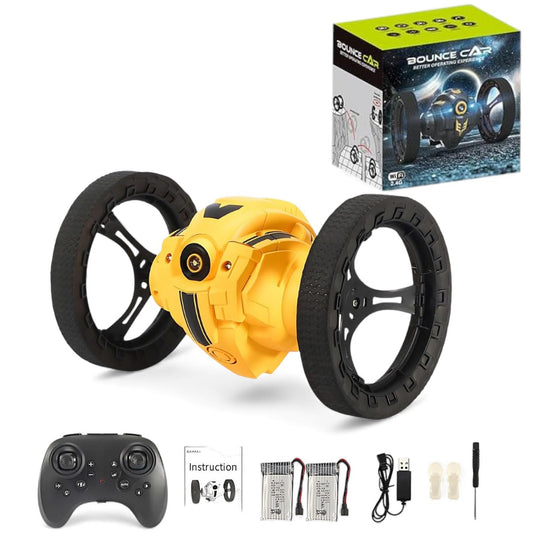 JJRC Q207 2.4G Double-Sided RC Stunt Car with Camera, Lights & Bounce Action Car