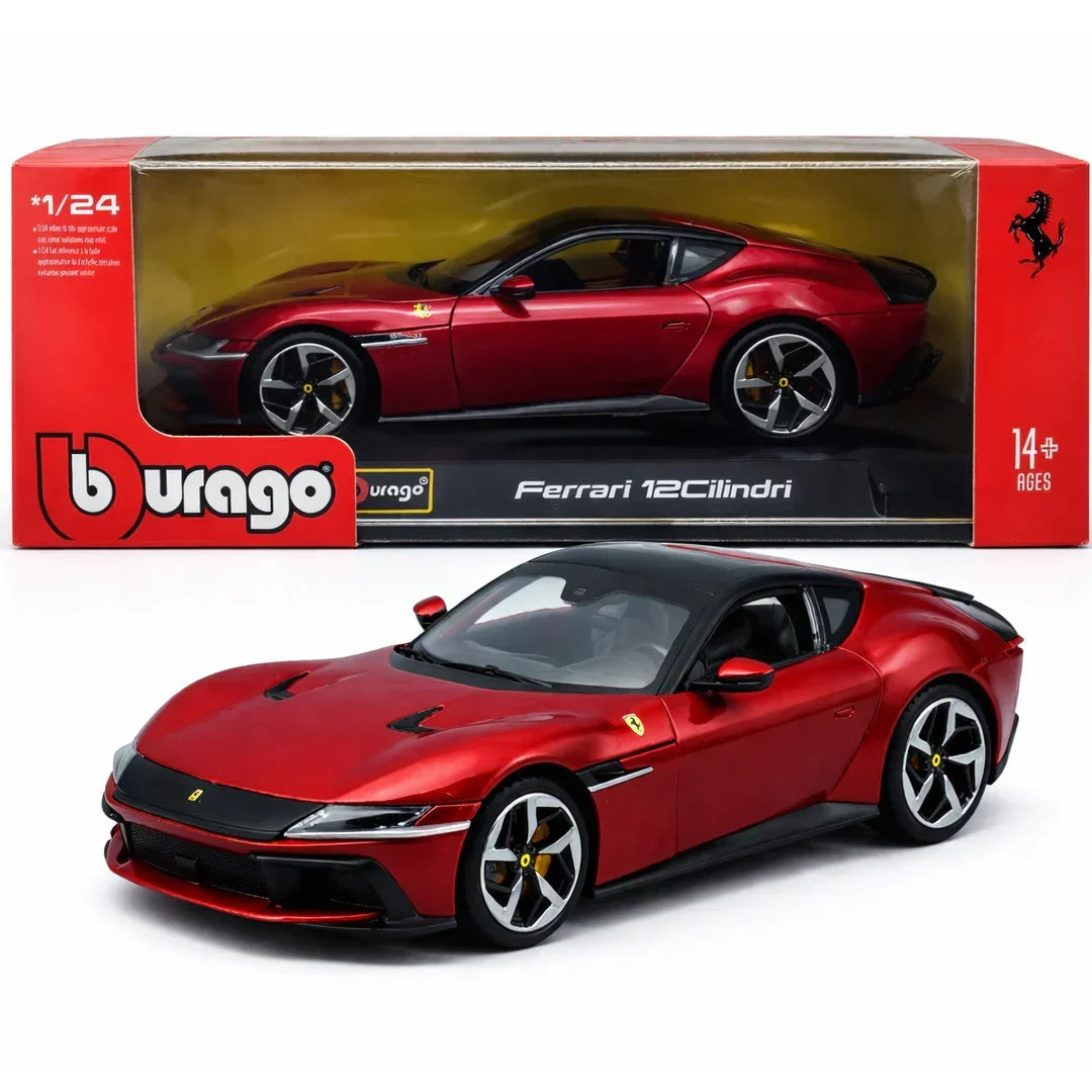 BBURAGO Ferrari 12Cilindri 1:24 Scale Diecast Model Car – Red Supercar Collector Edition (14+)