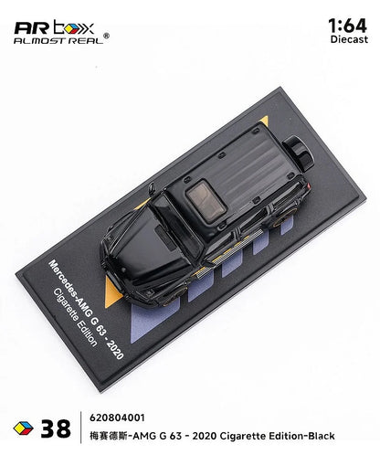 Almost Real 1:64 Mercedes-AMG G 63 (2020) Cigarette Edition Black Diecast Model Car | Premium Collectible SUV