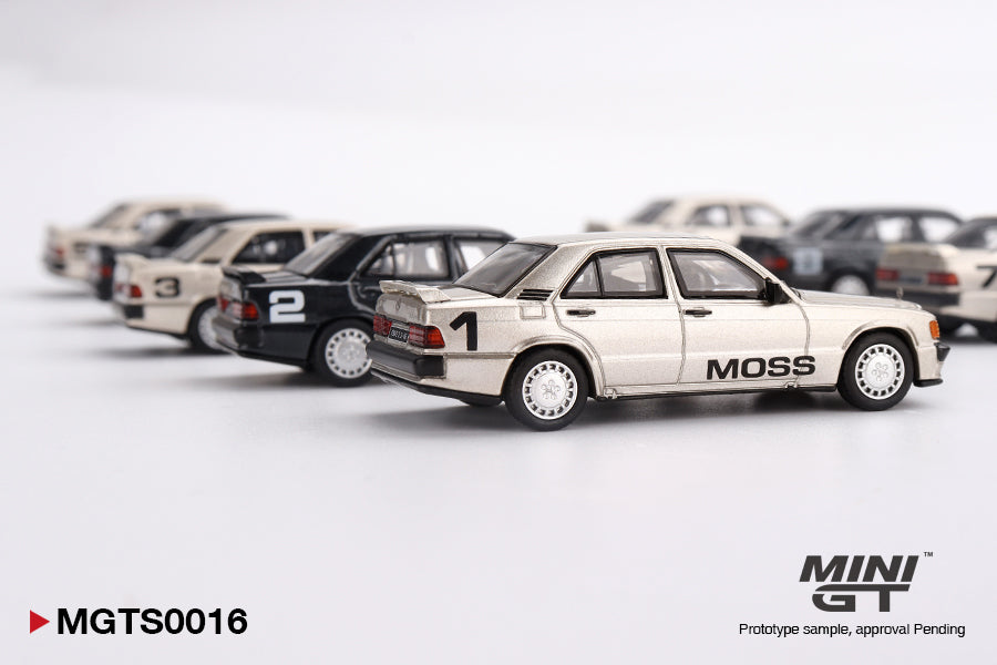MINI GT 1:64 Mercedes-Benz 190E 2.3-16 1984 Nürburgring Race of Champions Complete Set (20 Cars) Limited Edition 5000 Worldwide Diecast Collector
