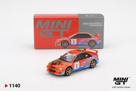 Mini GT 1:64 Subaru Impreza WRC97 #1 1999 DRM Champion Norisbank Livery Diecast Model