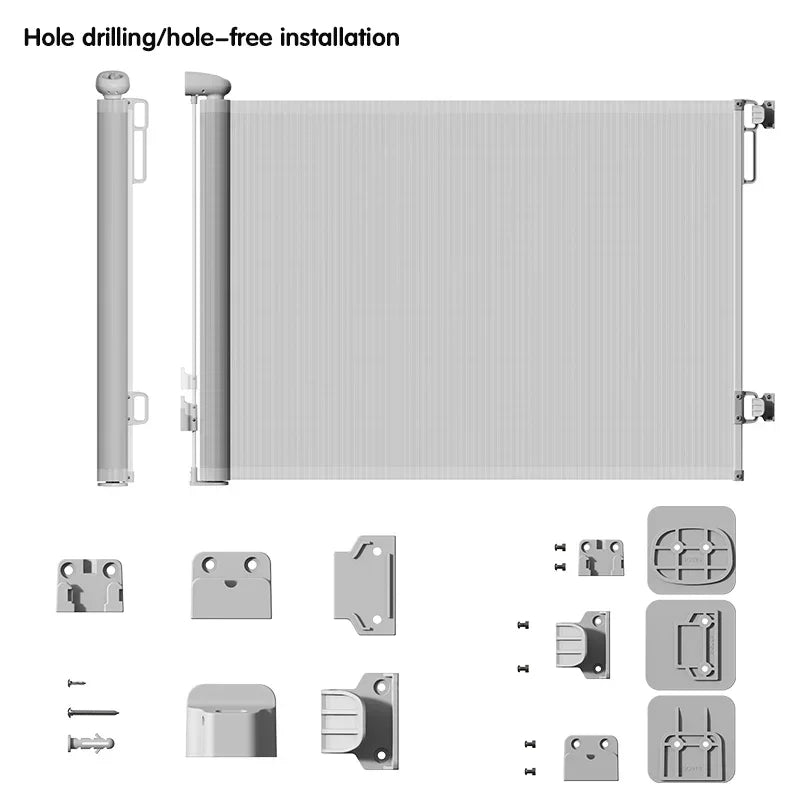 SG025 Baby Safety Gate- Premium Durable  – Retractable Child & Pet Safety Barrier for Doorways, Kitchen & Staircases