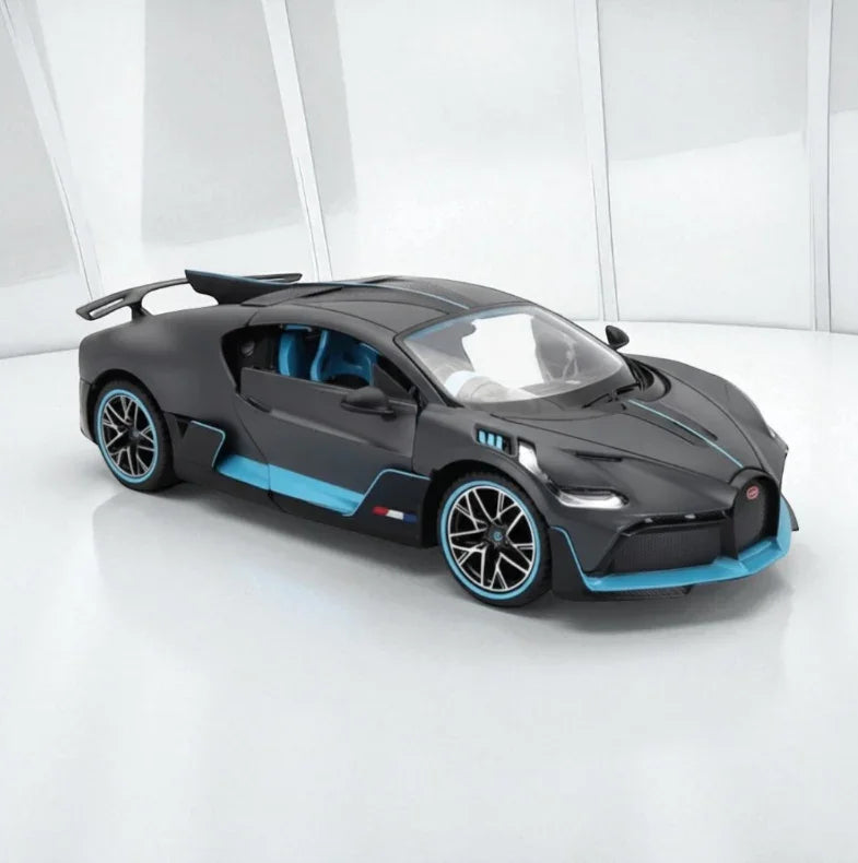 Rastar 1:24 Bugatti Divo Die-Cast Car Model – Grey Pull-Back Action with Lights & Sound (63900) - Jaiman Toys