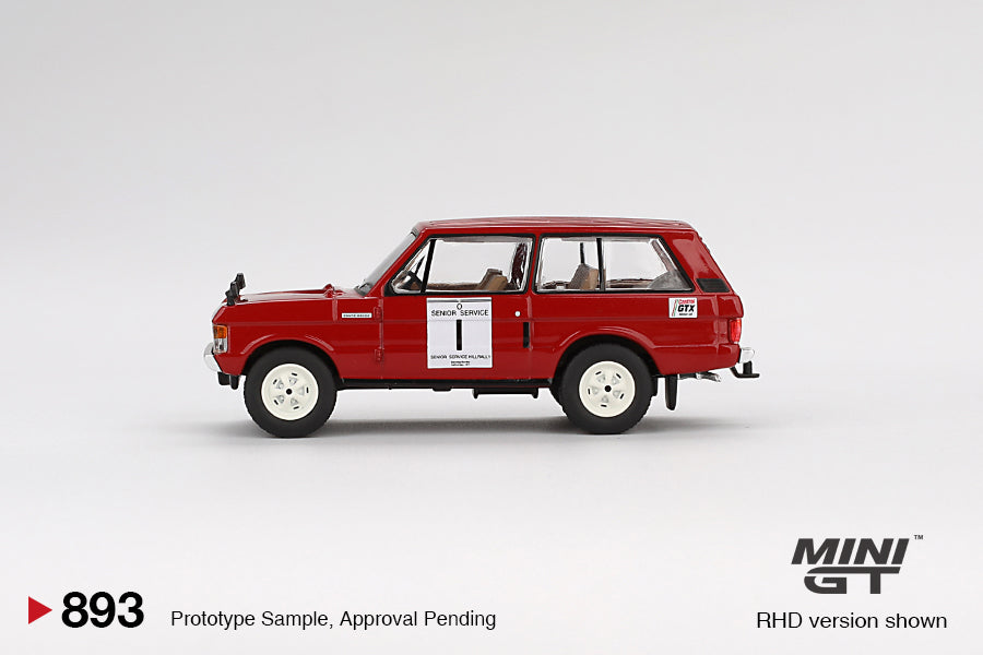 Mini GT 1:64 Range Rover 1971 International Hillrally Winner #893 | Classic Off-Road Diecast Model (Blister Pack)