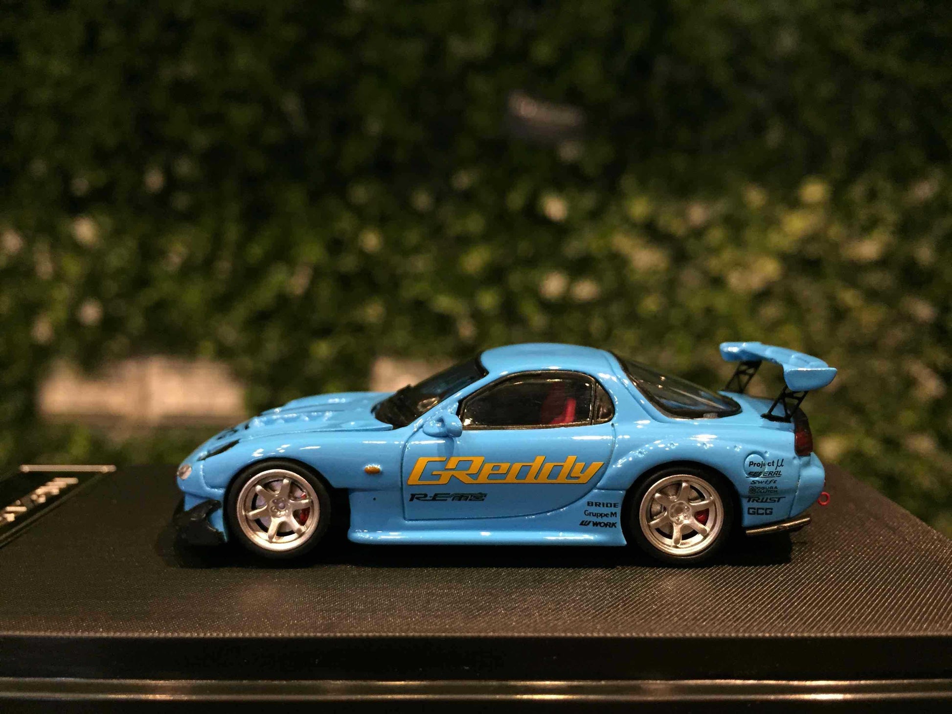 BSC 1:64 Mazda RX-7 FD3S GReddy Edition – Blue Diecast Model Car - Jaiman Toys