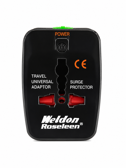 Travel Basic International Travel Adapter with 2 USB Ports | Universal AU UK US EU Plug Adapter