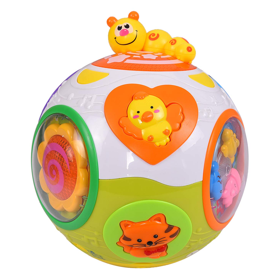 Hola Smartcraft Educational Toddlers Musical Ball Toy with Automatic Rotation, Lights, Music, Animals Sounds Toys