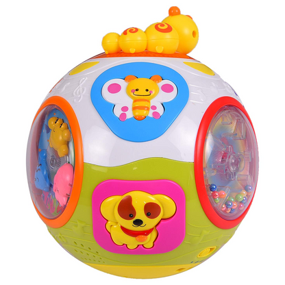 Hola Smartcraft Educational Toddlers Musical Ball Toy with Automatic Rotation, Lights, Music, Animals Sounds Toys