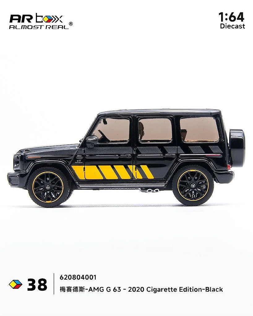 Almost Real 1:64 Mercedes-AMG G 63 (2020) Cigarette Edition Black Diecast Model Car | Premium Collectible SUV