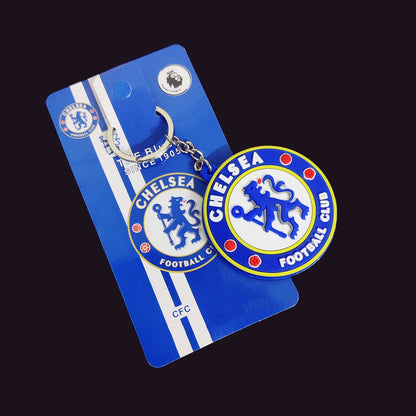 Chelsea F.C. Logo Keychain – Soft Rubber Football Club Keyring for Fans