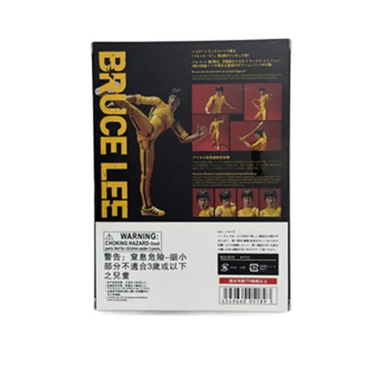 Bruce Lee Action Figure – Yellow Tracksuit Edition | Highly Articulated Collectible Figure with Interchangeable Faces & Nunchaku