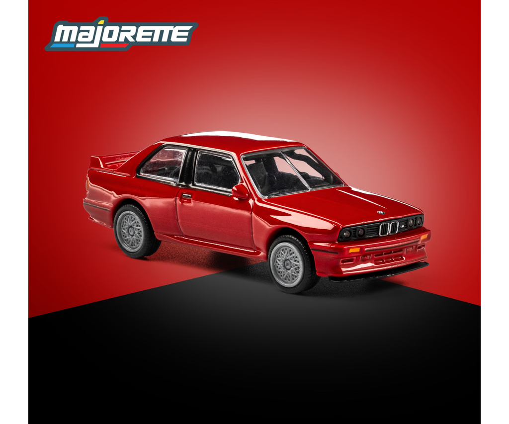 Majorette 1:64 Scale BMW M3 E30 Red 40th Anniversary Collector’s Edition Die-Cast Model Car | Metal Chassis, Rubber Tyres & Premium Display Show Case Collection