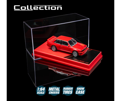 Majorette 1:64 Scale BMW M3 E30 Red 40th Anniversary Collector’s Edition Die-Cast Model Car | Metal Chassis, Rubber Tyres & Premium Display Show Case Collection