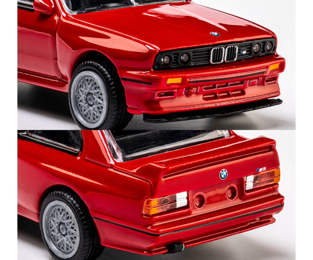 Majorette 1:64 Scale BMW M3 E30 Red 40th Anniversary Collector’s Edition Die-Cast Model Car | Metal Chassis, Rubber Tyres & Premium Display Show Case Collection
