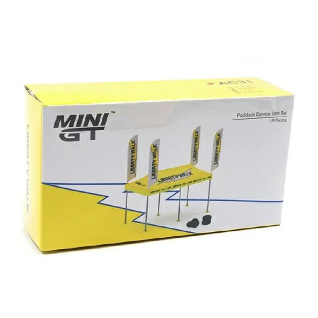 Mini GT 1:64 Paddock Service Tent Set LB Racing AC31 - Jaiman Toys