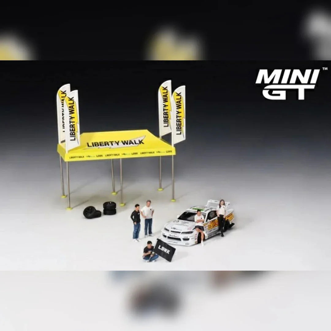Mini GT 1:64 Paddock Service Tent Set LB Racing AC31 - Jaiman Toys