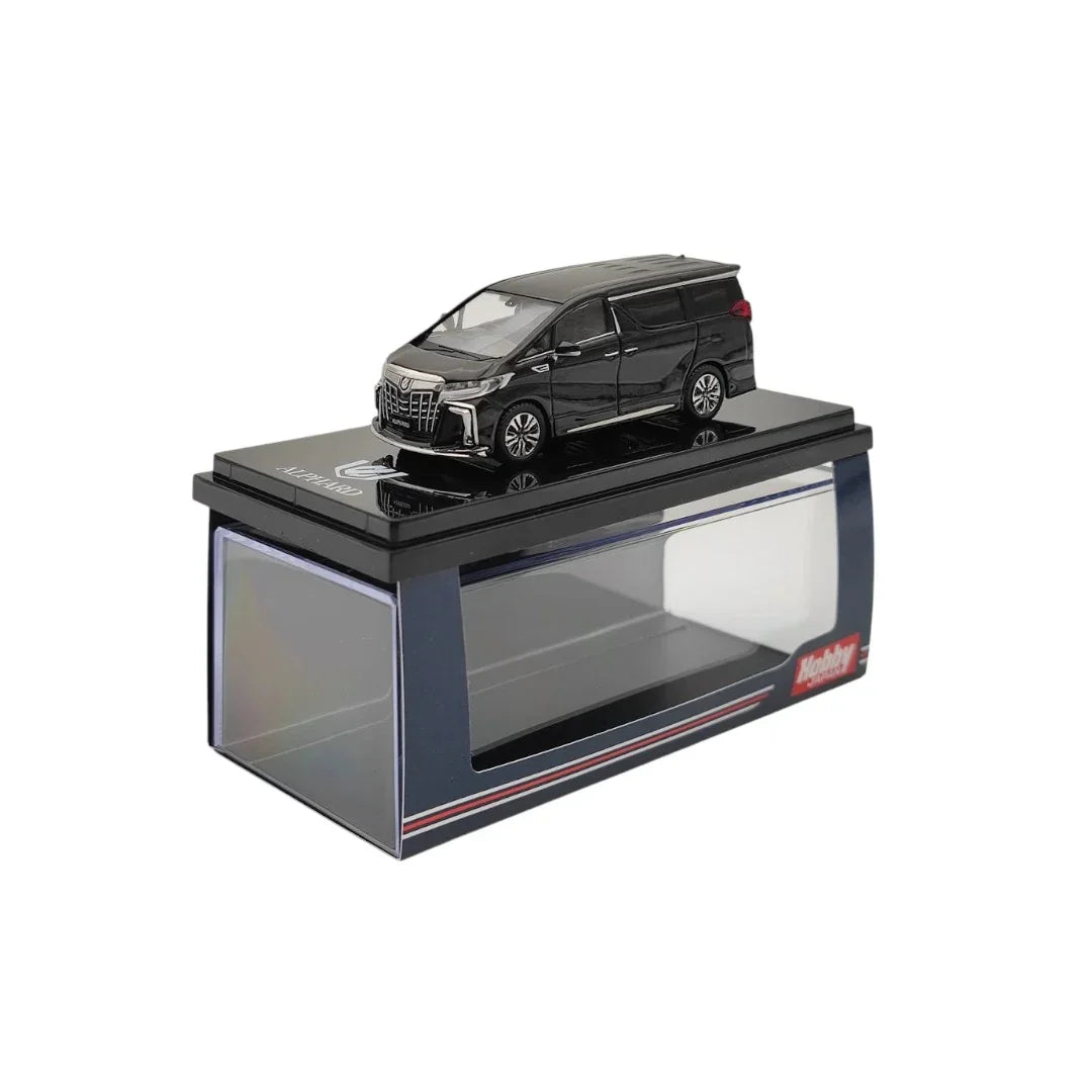 1:64 Hobby Japan Toyota HJ645012ABK ALPHARD HYBRID (H30W) Hybrid with Sunroof Black Pearl Crystal Shine - Jaiman Toys