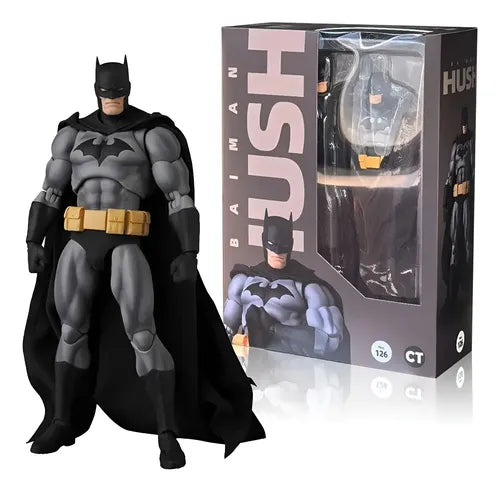 Batman Hush Black Version Action Figure – 1/12 Scale Superhero Collectible (6.3 Inch)