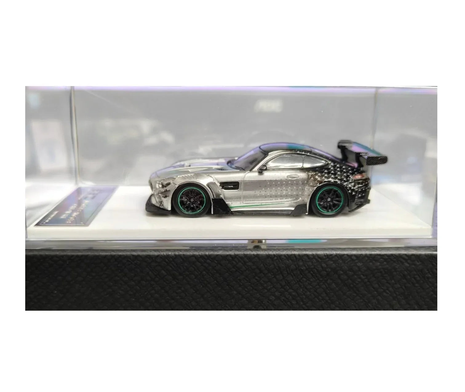 BSC 1:64 Scale Mercedes AMG GT-S Carbonerre Black/Silver – Premium