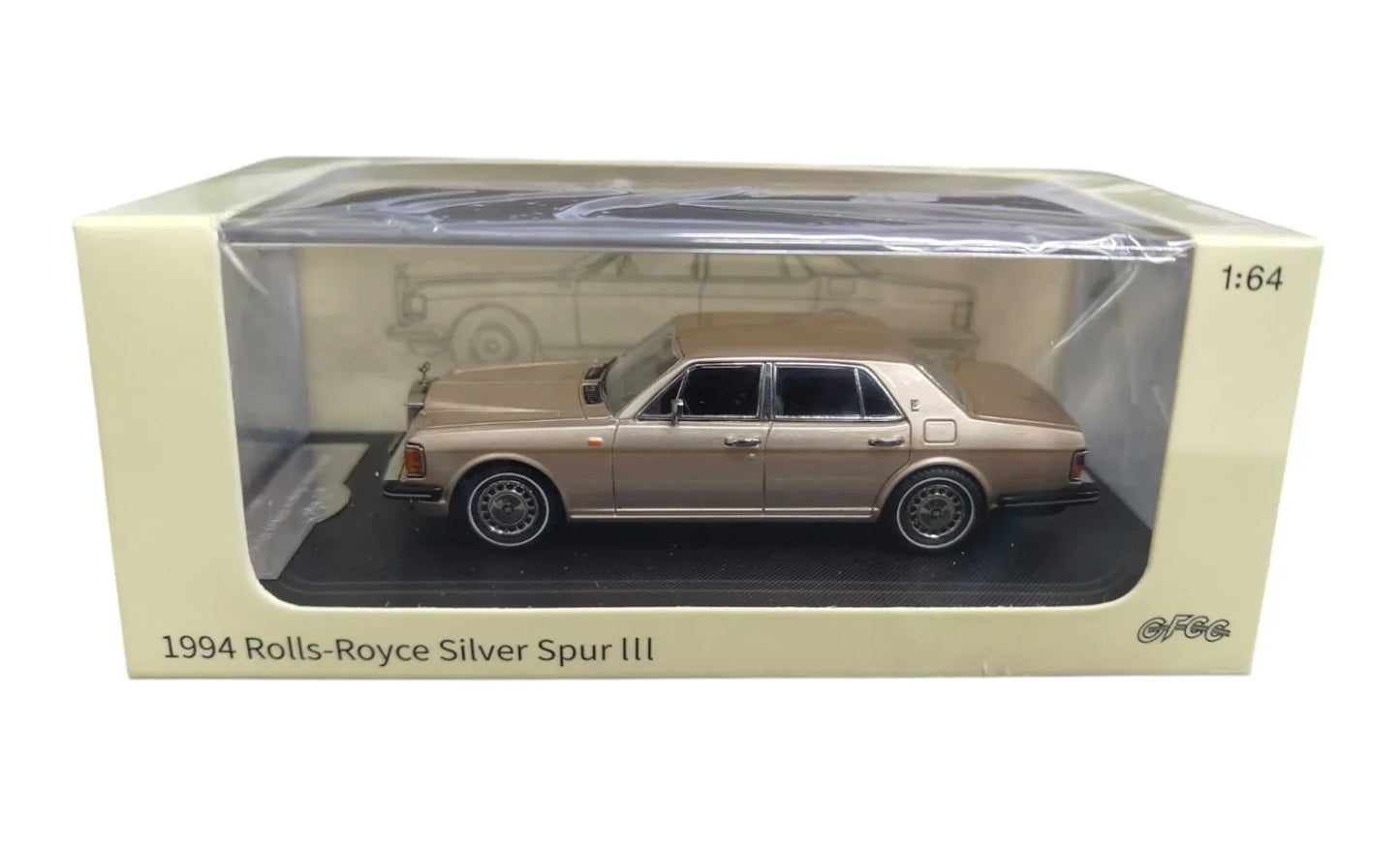 GFCC 1:64 1994 Rolls-Royce Silver Spur, British Gold Diecast Model Car - Jaiman Toys