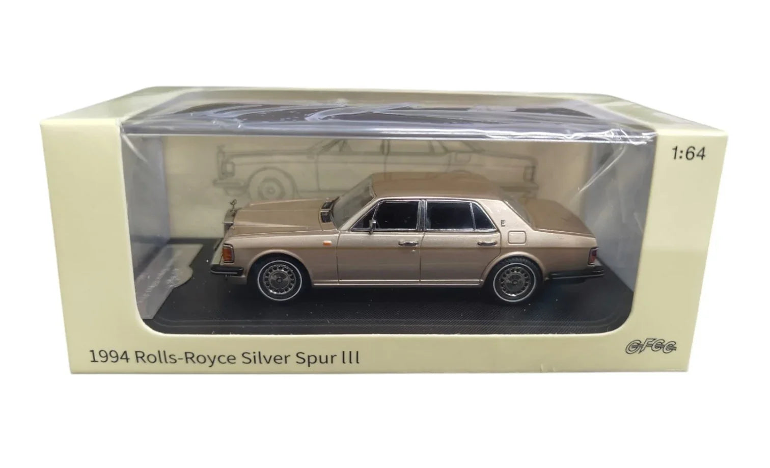 GFCC 1:64 1994 Rolls-Royce Silver Spur, British Gold Diecast Model Car - Jaiman Toys