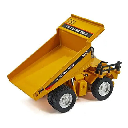 TRASPED HG4-414 1:64 Scale Mini RC Alloy Dump Truck | 2.4G App Control | Lights & Music