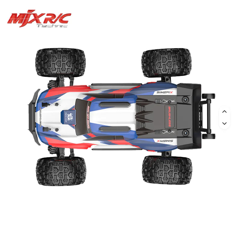 MJX Hyper Go 1:16 Scale 4WD Brushless RC Monster Truck | 2852 Brushless Motor, 45A ESC, 2.4GHz RTR High-Speed Off-Road Remote Control Car