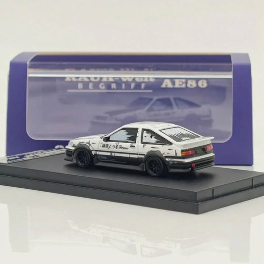 Street Warrior 1:64 AE86 RWB White with Black Accents" Diecast Model Car Limited - Jaiman Toys