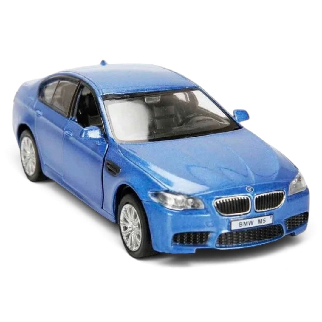 RMZ City 1:32 Scale BMW M5 Die-Cast Model Car – White & Metallic Blue | Collectible Luxury Sports  with Opening Doors 2 Colour Variants