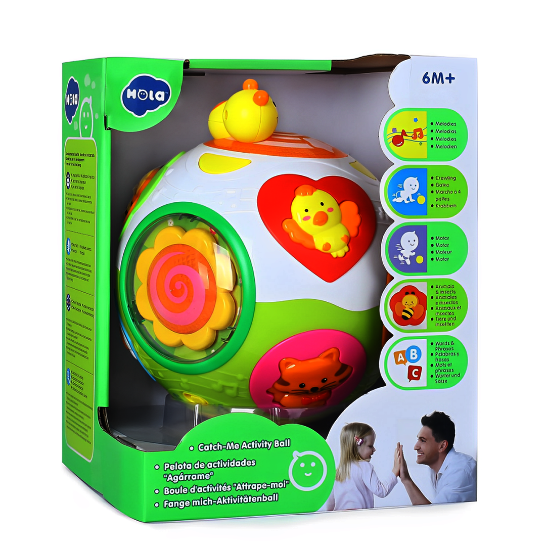 Hola Smartcraft Educational Toddlers Musical Ball Toy with Automatic Rotation, Lights, Music, Animals Sounds Toys