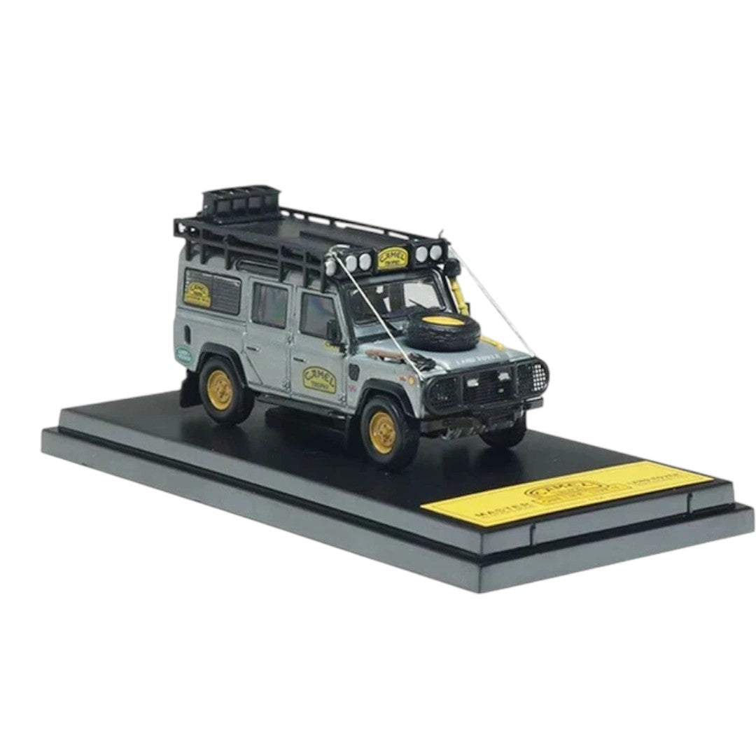 Master 1:64 Land Rover Defender 110 Diecast Model Car | Camel Trophy ; Expedition SUV Collectible with Roof Rack |