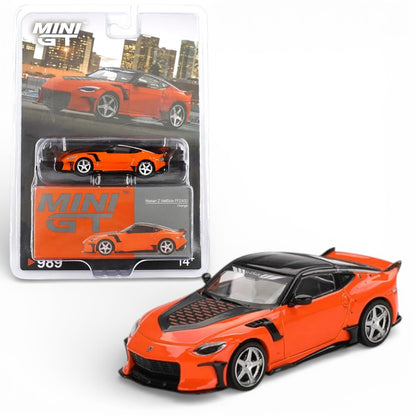 Mini GT 1:64 Blister Pack Racing Duo – Nissan Z VeilSide FFZ400 Orange + Subaru Impreza WRC99 Rally Collectibles