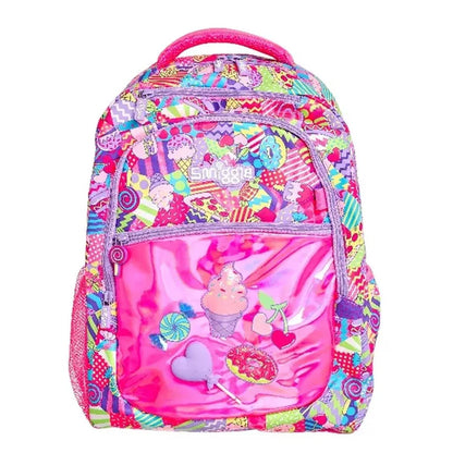 Smiggle School Bags Treats Pink Backpack – Far Away Collection | Fun & Spacious for Kids - Jaiman Toys