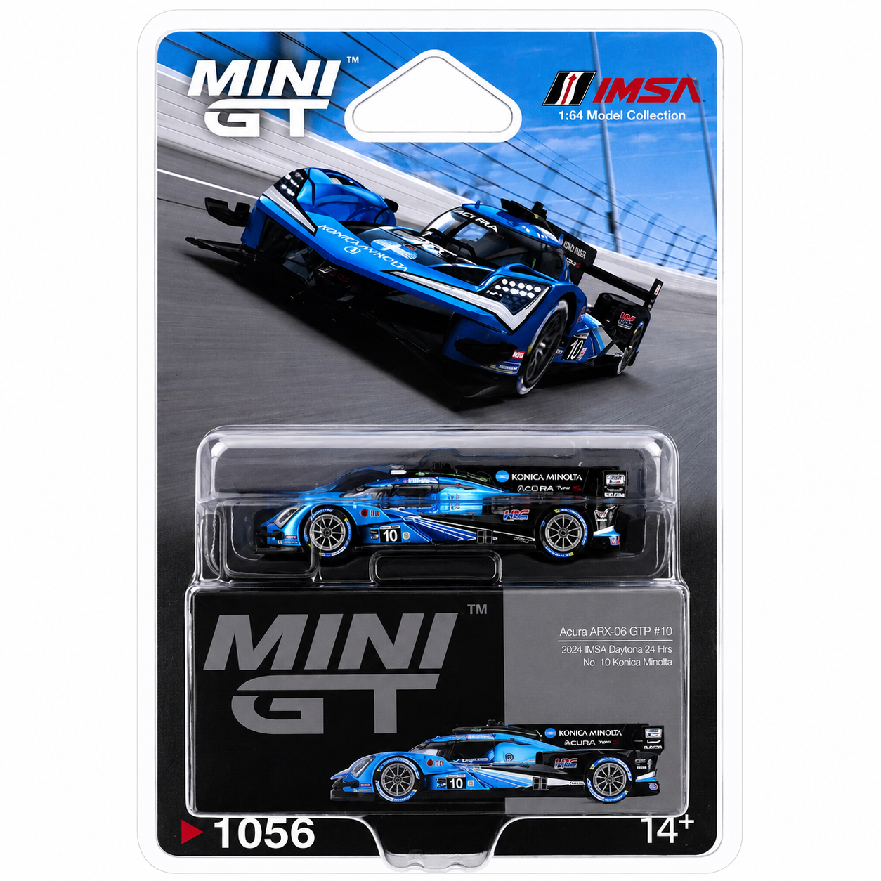 MINI GT 1:64 (Blister Pack) Acura ARX-06 GTP #10 Konica Minolta