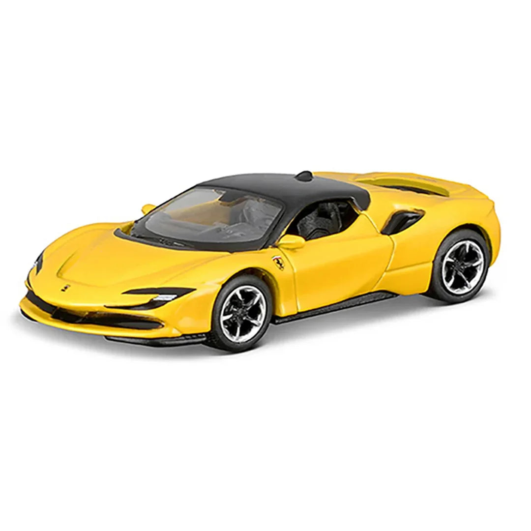 Maisto Ferrari SF90 Stradale Yellow – 1:64 Speed Icons Series | Licensed Die‑Cast Supercar Model - Jaiman Toys