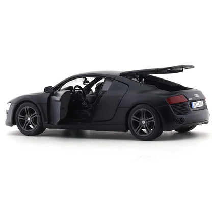 Maisto 1:24 Audi R8 Matte Black | Licensed Diecast Sports Car Model Collectible