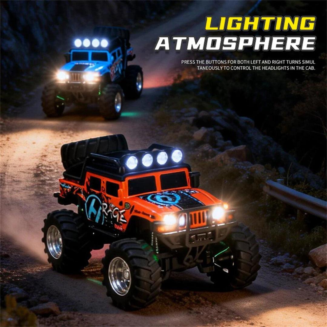 TRASPED HG4-525 Mini RC Off-Road Rock Crawler Truck – Metal Body, 2.4GHz Remote & App Control, LED Lights