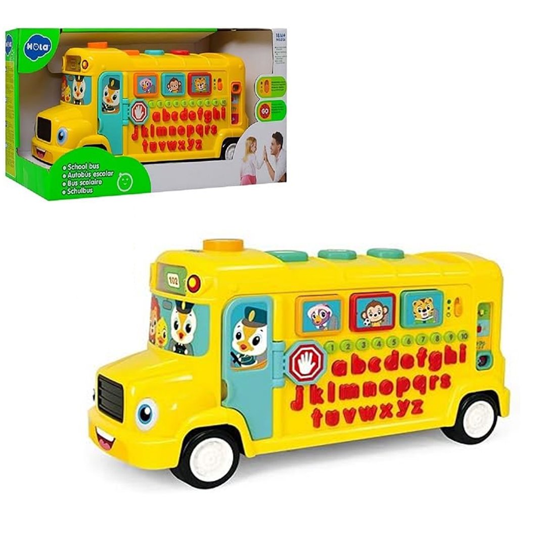 Hola School Bus Toy for Kids - Multi Color