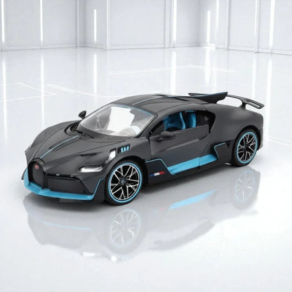 Rastar 1:24 Bugatti Divo Die-Cast Car Model – Grey Pull-Back Action with Lights & Sound (63900) - Jaiman Toys