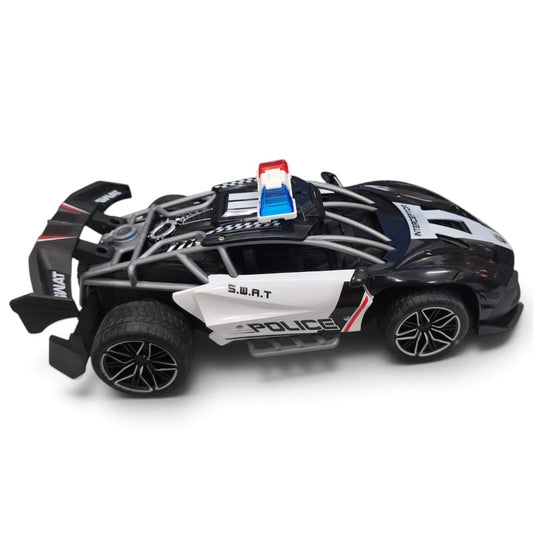 Joy Junction 1:16 Scale Police 1971 S.W.A.T. Remote Control Car with LED Lights, Spray Effect & Handheld Controller for Kids