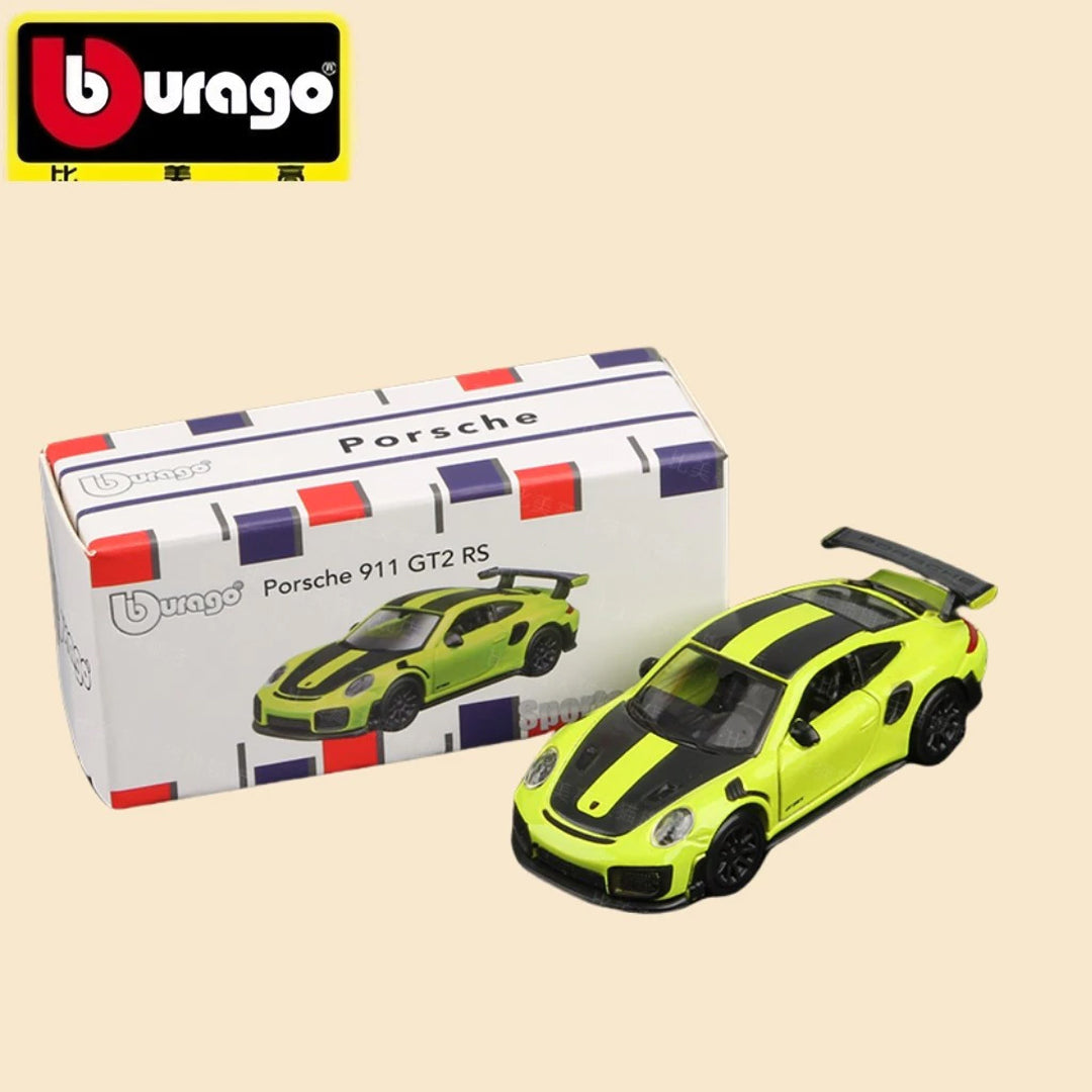 Bburago Porsche 911 GT2 RS Green Die-Cast Car 1:64 Scale